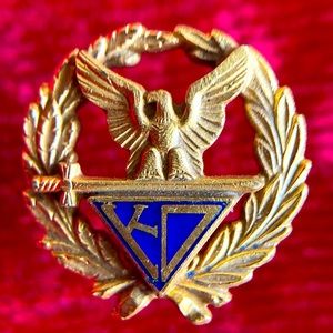 Vintage Kappa Delta Fraternity Collectible Pin Good Conduct Navy